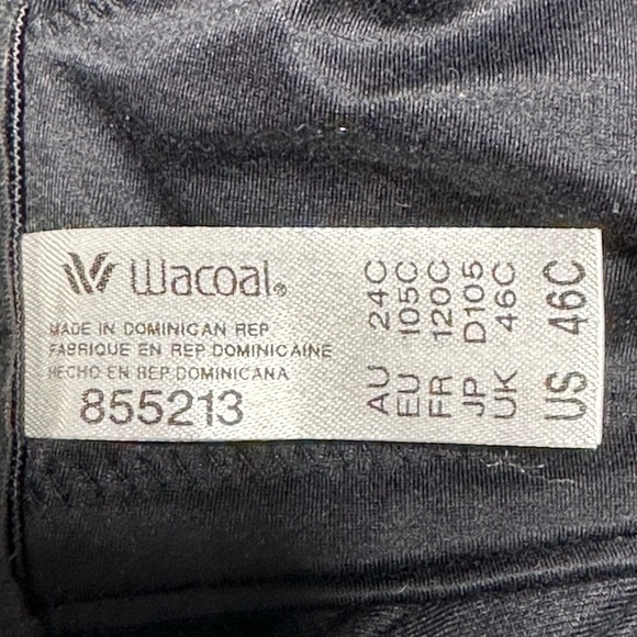 Wacoal 855213 Perfect Primer Full Figure Underwire Bra 46C Black 3356 H - Picture 3 of 10